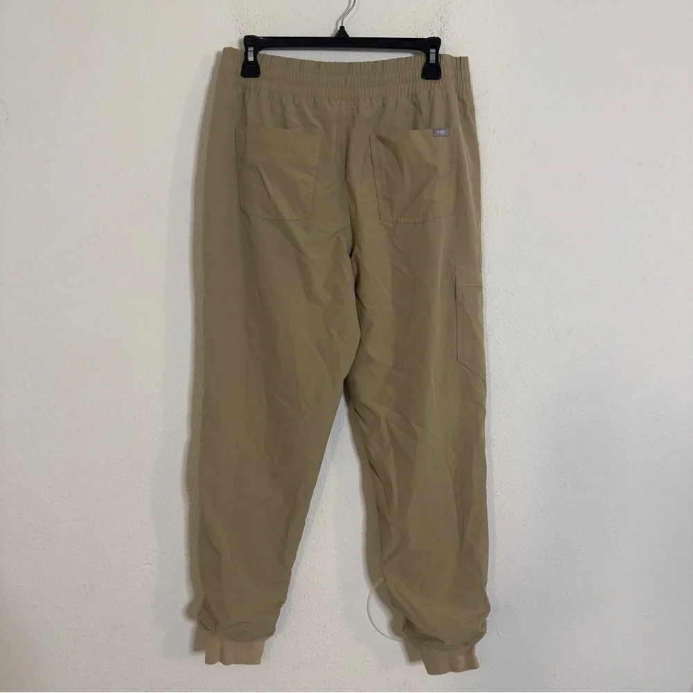 Figs beige tandem mesh lined freex jogger scrub pants